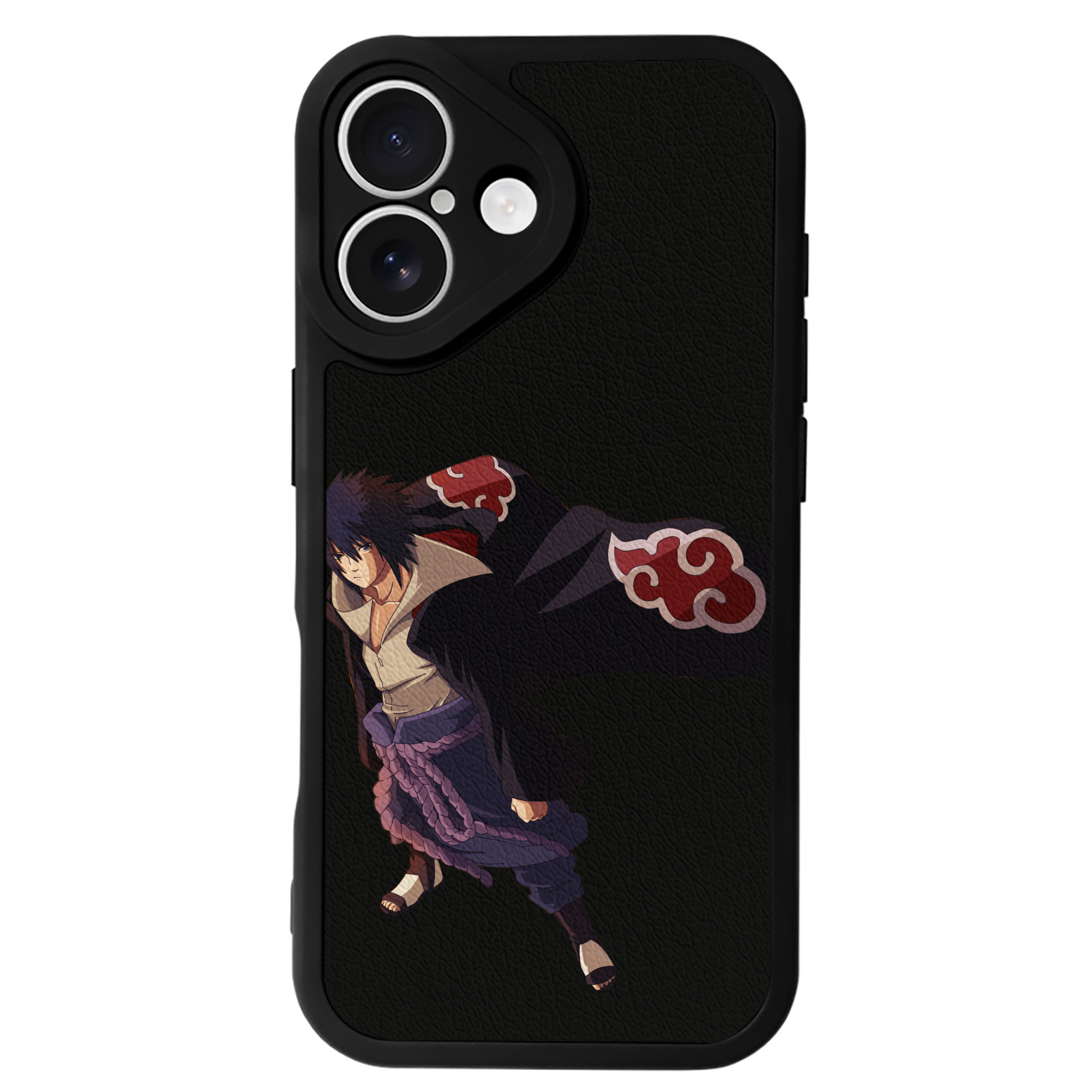 （画像用） NARUTO -ナルト- うちは サスケ Uchiha Sasuke 【iPhone 16シリーズ対応】シリコンスマホケース（レザー調） 材質：シリコン